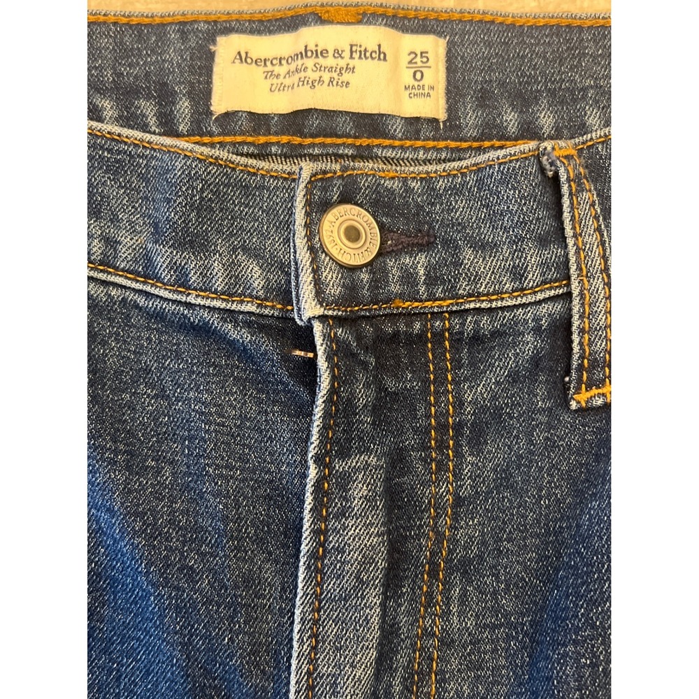 Abercrombie & Fitch Womens Jeans Size 25 Ultra High Rise Ankle Straight‎